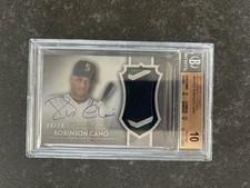 2017 Topps Dynasty Robinson Cano Auto Serial #/10 gioco indossato maglia patch BGS 10