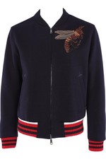 GUCCI NAVY GIACCA UOMO COTONE