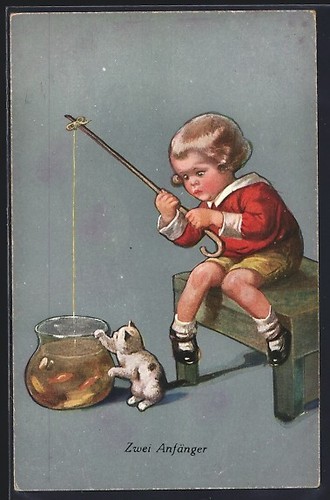 Piccolo pescatore cattura