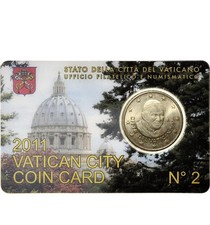 50 Centesimi 2011 Papa Benedetto XVI Coincard Fdc N°2 Città Del Vaticano 