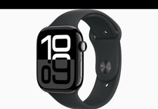 Apple Watch Series 10 GPS + Cellular 46mm Jet Black Aluminium Case with Black Sp