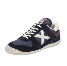 Munich Goal - Sneakers Basse In Suede Blu - Uomo Scarpe Sneakers Casual
