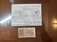 BUONO DI CASSA 2 LIRE VITTORIO