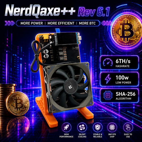 Nuovo nerdqaxe rev 1 - nerdqaxe++, 6t