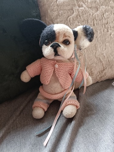 Pupazzo bambola cane bulldog - pupazzo,