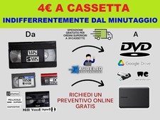 📹Servizio conversione Cassette VHS Hi8 Video8 miniDV hdv 8mm sony canon jvc tdk
