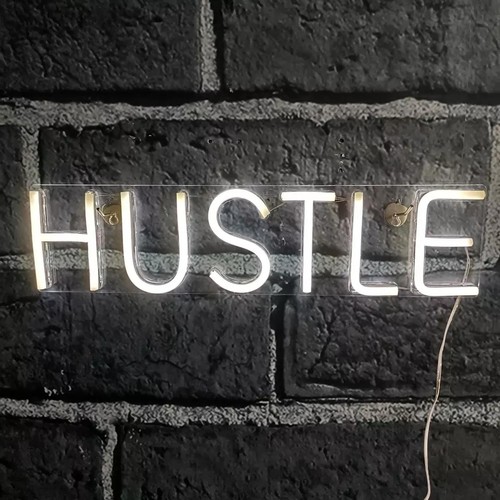 Insegna led neon hustle - insegna,
