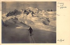 21-107E) CARTOLINA L'UOMO E IL GHIACCIO VIAGGIATA VERCELLI ( DR RYUK ? ) ANIMATA