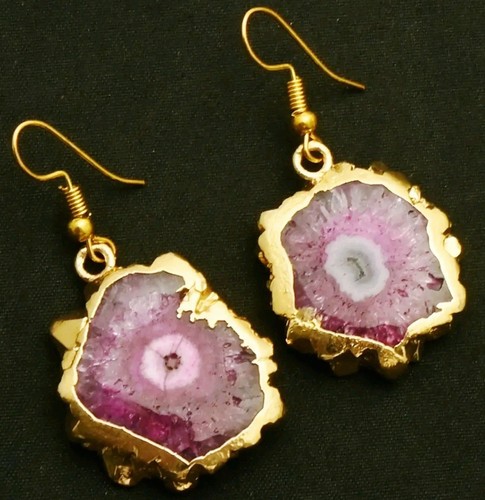 Orecchini boho quarzo solare - quarzo,