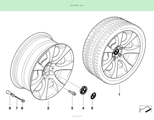 Bmw cerchio lega originale - lega,