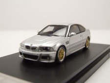 BMW E46 Argento Con Cerchi BBS Modellino 1:64 Stance Hunter