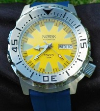 Orologio automatico Norsk Diver, giallo, movimento Seiko NH36a (Seiko Monster)