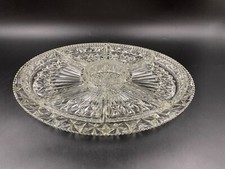 Antipastiera Salsiera Vintage cristallo molato 7 scomparti vassoio cristallo