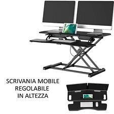 Scrivania mobile regolabile in altezza e per lavorare in piedi