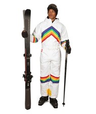 Tuta da sci Tipsy Elves uomo XL SUNRISE SHREDDER retrò tuta da neve marca arcobaleno $290