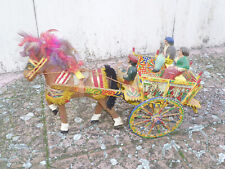 Antico e Grande carretto siciliano vintage antico Personaggi terracotta Sicilia