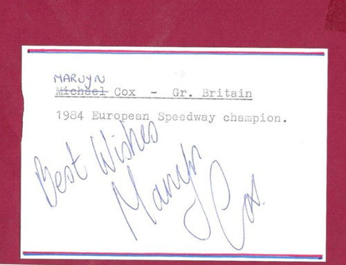 Marvyn cox great - cox,