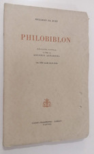 Riccardo Da Bury PHILOBIBLON ed. critica di Altamura con 8 tavole Fiorentino ed.