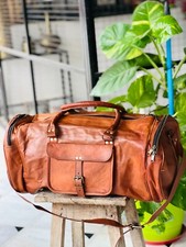 Borsone da uomo nuovo fatto a mano in vera pelle vintage di capra regalo reale