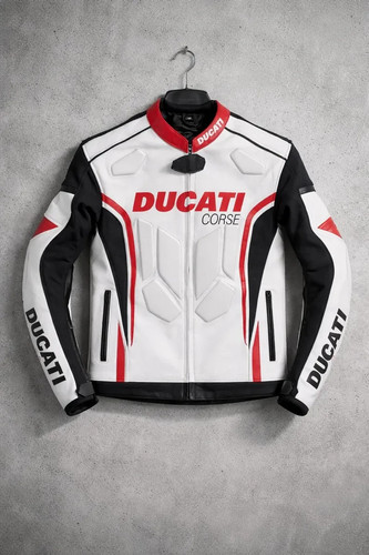 Giacca moto pelle ducati uomo - giacca,