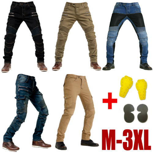Jeans moto uomo aderente