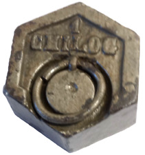 VECCHIO PESO PER BILANCIA BASCULA-1 KG-ANTICO-PESO ESAGONALE-FERMACAR-FERMAPORTE