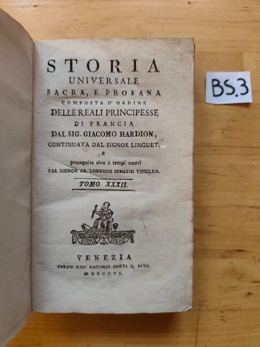 Storia universale sacra - , e