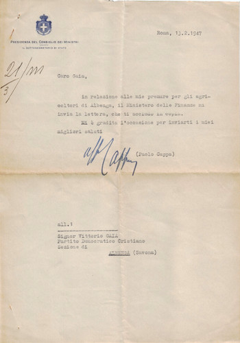 Roma feb 1947 - feb, lettera