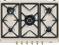 SMEG SRV876AVOGH2 Piano Cottura 5 Fuochi Gas Avena Incasso Griglie Ghisa 75x51cm