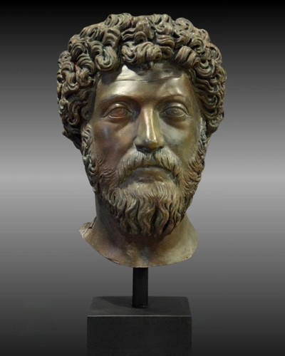 Maschera marco aurelio bronzo - aurelio,