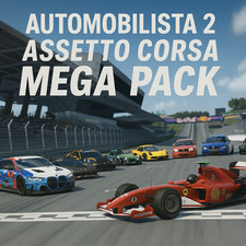 Assetto Corsa Automobilista 2 Mega Mod Pack 1.5TB F1 2026 GT3 GT4 Kart Piste