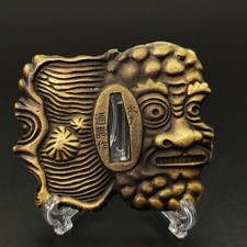 Spada giapponese Tsuba guardia katana ornamenti lega antica articolo...
