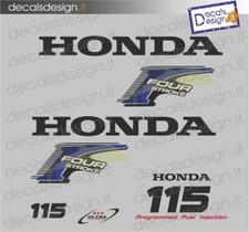 Adesivi motore marino fuoribordo Honda 115 four stroke gommone barca stickers 