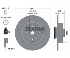 1X TEXTAR Disco Freno PRO