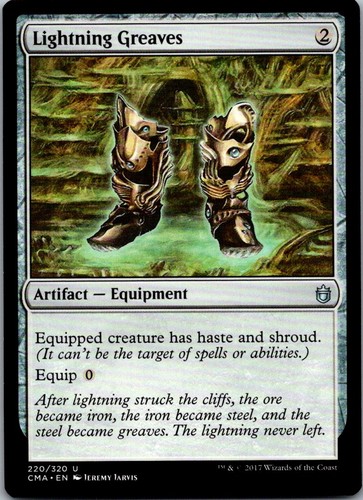 Lightning greaves 220 - lightning, uncommon
