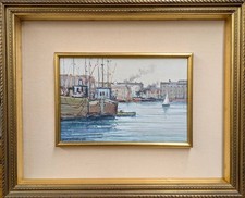 Sergio MANFREDI (1932-?) - Porto di Hammerfest, olio su pannello