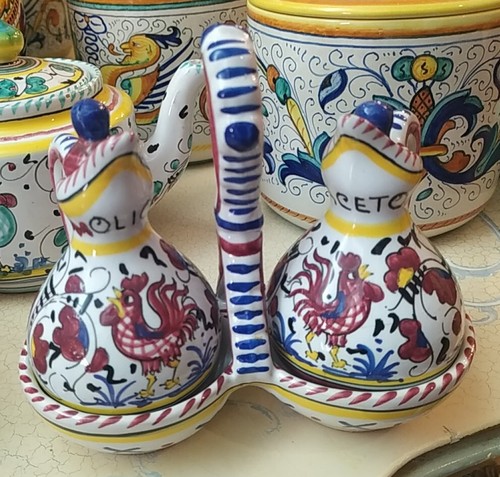 Set olio aceto - olio, ceramica