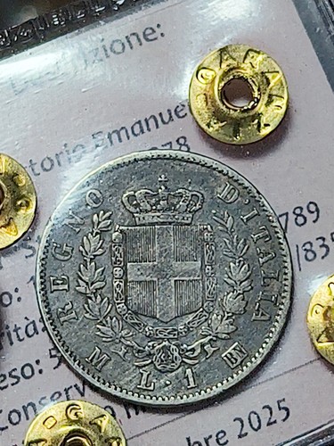 Lira 1863 stemma regno d - stemma,