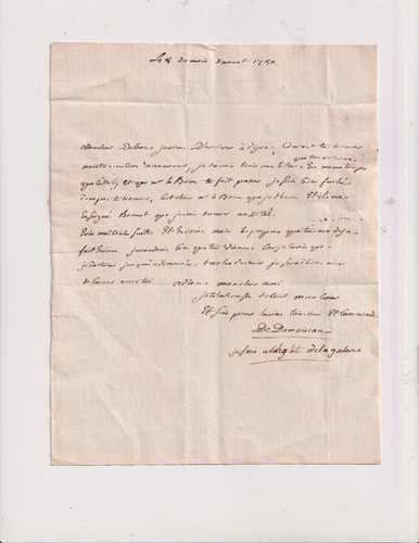 1790 s louis armand - l.a.s.,