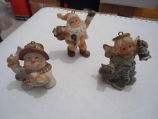 ANGELO - BABBO NATALE - PUPAZZO DI NEVE h. 7,8,6 cm - ELFO - ELFI