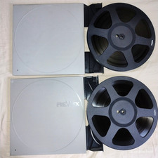 COPPIA di nastri magnetici Revox-bobina da 26,5cm con custodia originale Novodur