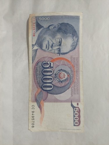 Jugoslavia 5000 dinara 1985 - ex,