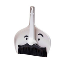 Raccoglibriciole Moustache - Paletta + Scopino - Bianco - MAGS - 20,5 x 16,5 cm