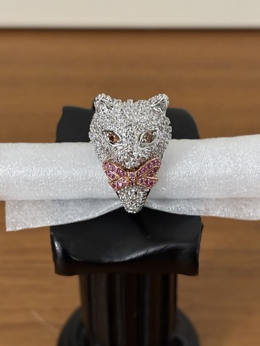 Anello cocktail gatto kate - gatto,