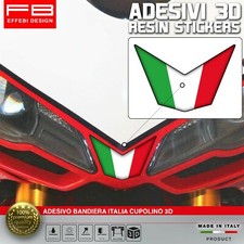 Adesivo Sticker compatibili Ducati 1098 848 1198 Bandiera Italia 3D Resinato