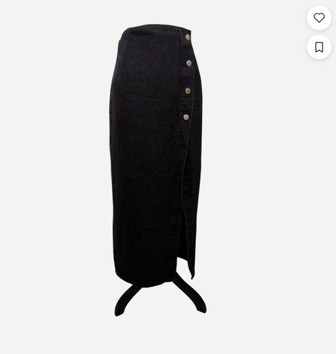Maxi gonna zara denim nero - maxi, in