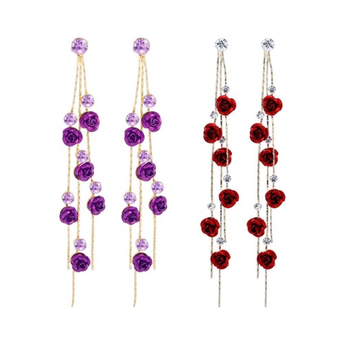 Orecchini pendenti con - , strass
