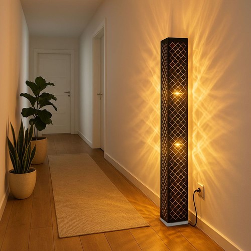 Lampada terra led nera - led, oro