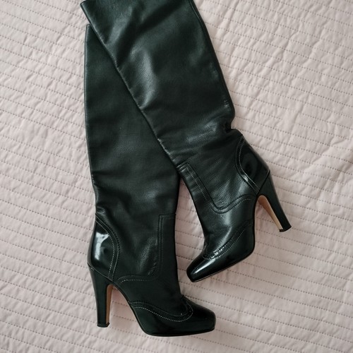 Bottes noir cuir 37 - cuir,