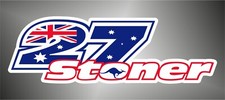 adesivo num .27  stoner moto car   MotoGP Superbike Moto sticker aufkleber 